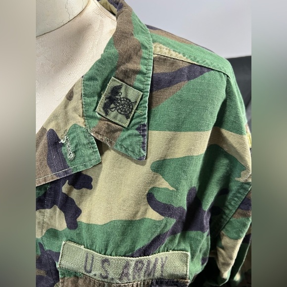 American Apparel U.S “Army Ranger” Hot Weather Woodland Camouflage Jacket Large - Picture 5 of 12